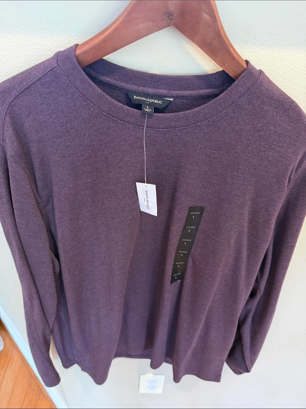Banana Republic Men's Crewneck Sweater in Deep Purple (eggplant)